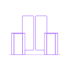 Buildings Turnstiles Retractable Tall Svg Line Art, Free Vectors File